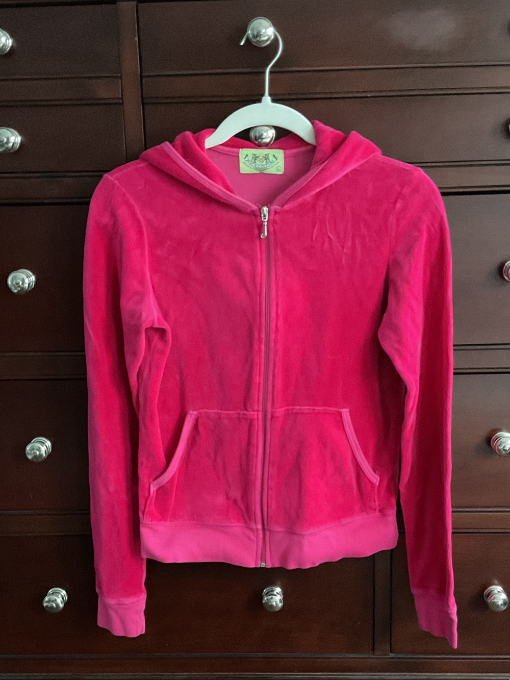 Juicy Couture Hot Pink Velour Zip Hoodie OG Vintage!